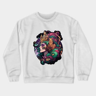 Mardi Gras Mask Queen Crewneck Sweatshirt